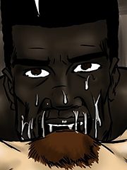 His cock spurted a large wad of cum deep in her bowels - Flag Girls by Illustrated interracial